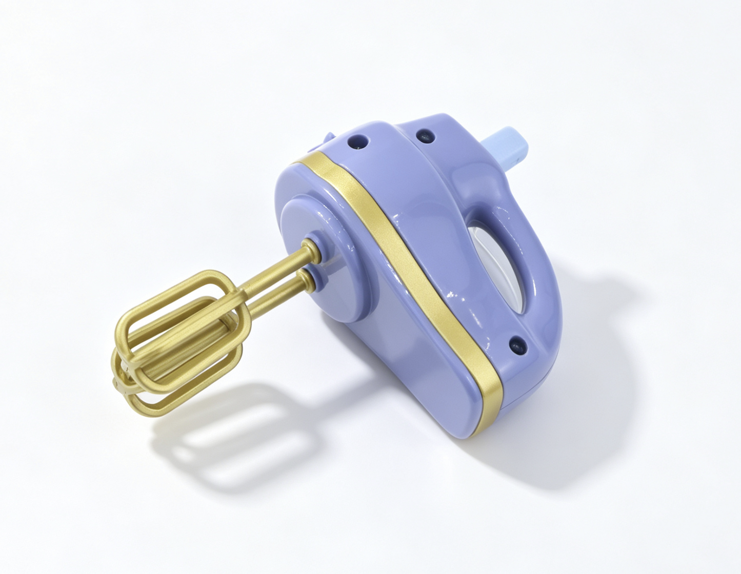 Lavender Gold Mini Hand Mixer Pretend Baking Kitchen Prop Accessory for 18'' doll