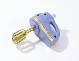 Lavender Gold Mini Hand Mixer Pretend Baking Kitchen Prop Accessory for 18'' doll
