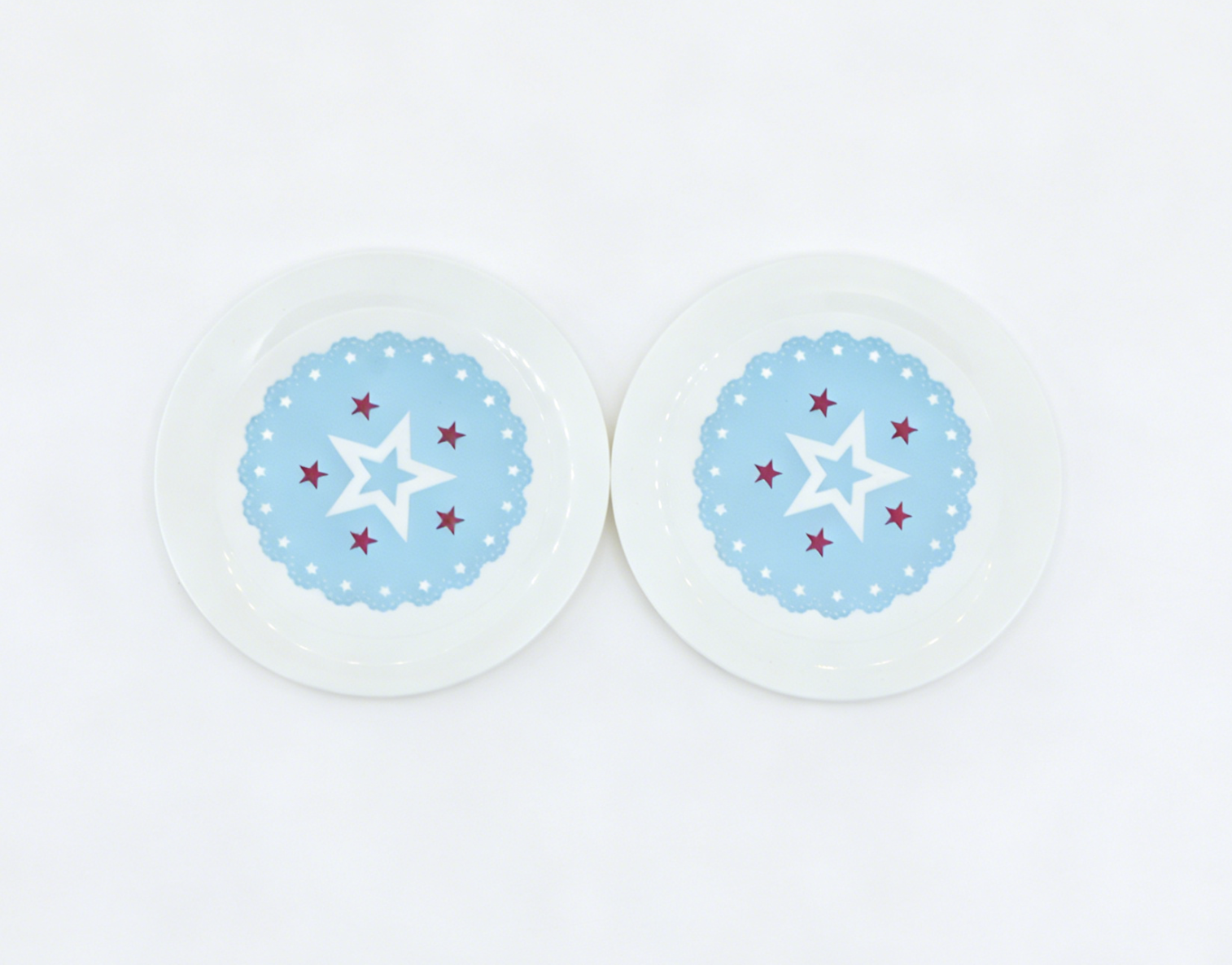 American Girl Blue Star Dessert Plates Set of 2 - For 18" Dolls