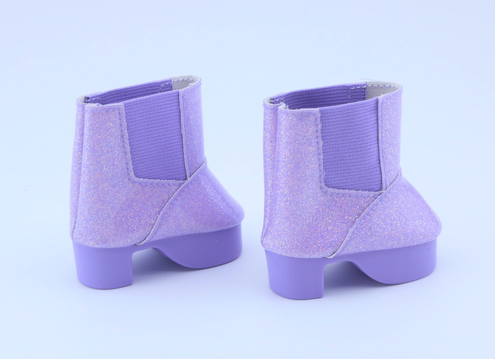 American Girl Purple Iridescent Glitter Chelsea Boots – For 18" Doll shoes
