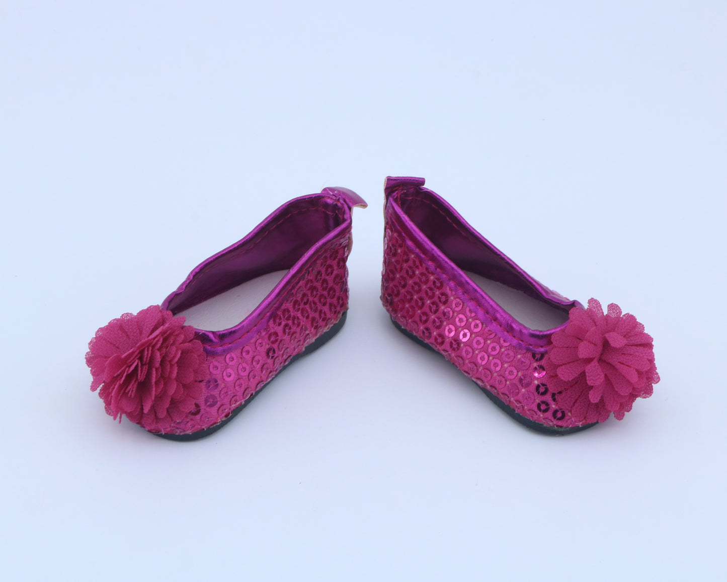 Sequin Flower Slip-On Flats for 18" Dolls