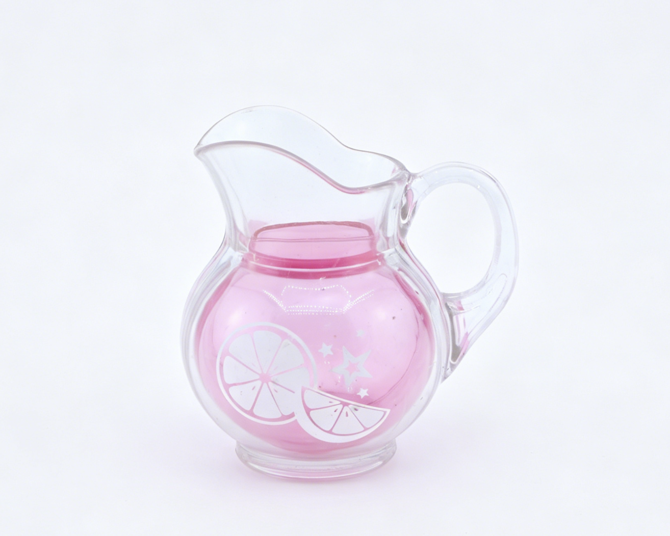 Mini Clear Plastic Pitcher With Pink Lemonade Pretend Drink Prop FOR 18'' DOLL | Doll Tea Party & Picnic Tableware