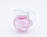 Mini Clear Plastic Pitcher With Pink Lemonade Pretend Drink Prop FOR 18'' DOLL | Doll Tea Party & Picnic Tableware