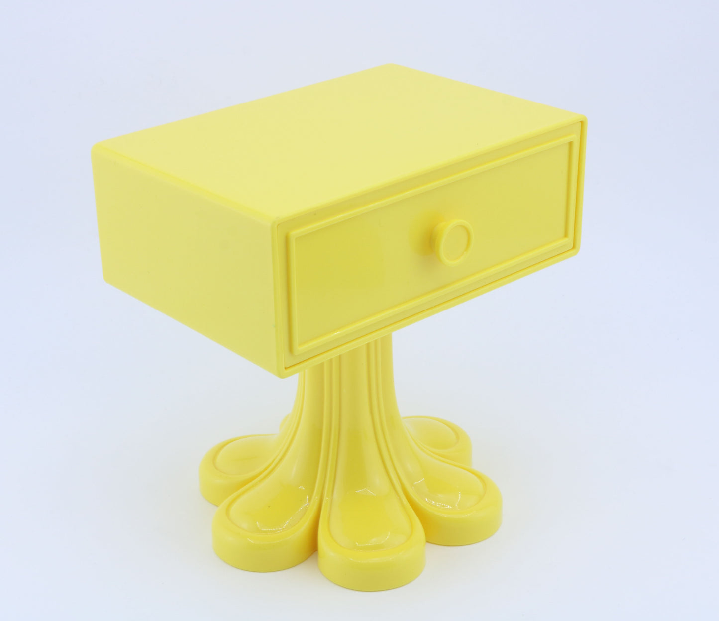 American Girl A Groovy Yellow Bedside Table From Julie's Bedside Table and Shag Rug Set – For 18" Dolls