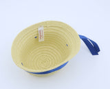 American Girl Straw Sun Hat with Blue Ribbon Bow for 18'' Doll wide-brimmed cap