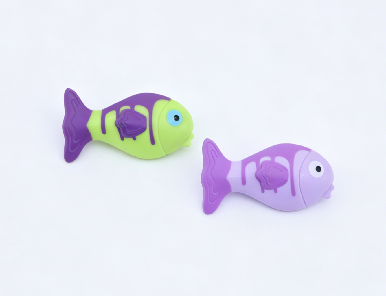 2Pcs Mini Colorful Magnetic Fish Pretend Toy Prop FOR 18'' DOLL | Doll Pet & Fishing Game Accessory