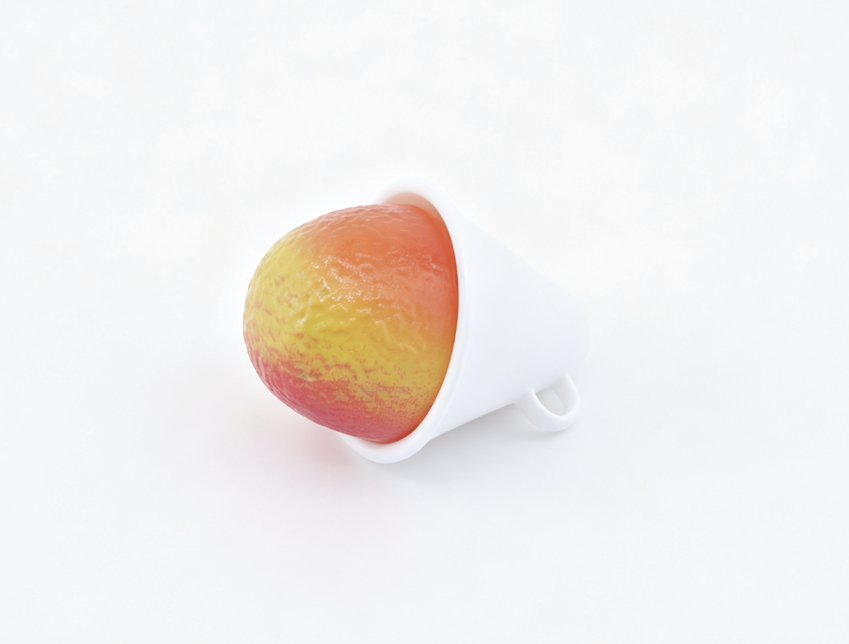 Rainbow shave ice in a white cone for 18'' doll Beach Accessories