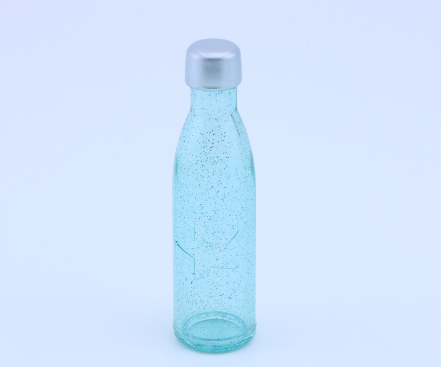 American Girl Light Blue Glitter Star Water Bottle With Silver Cap – For 18" Dolls