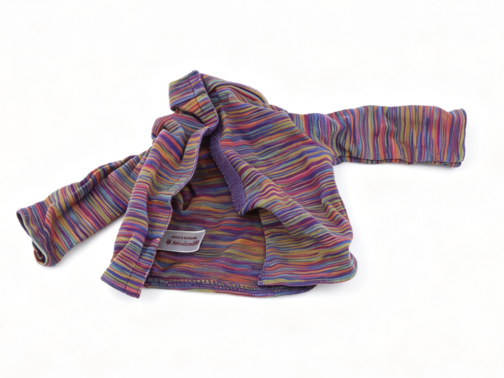Multicolor Rainbow Striped Turtleneck Knit Long Sleeve Top Casual Daily Outfit for 18‘’ Doll
