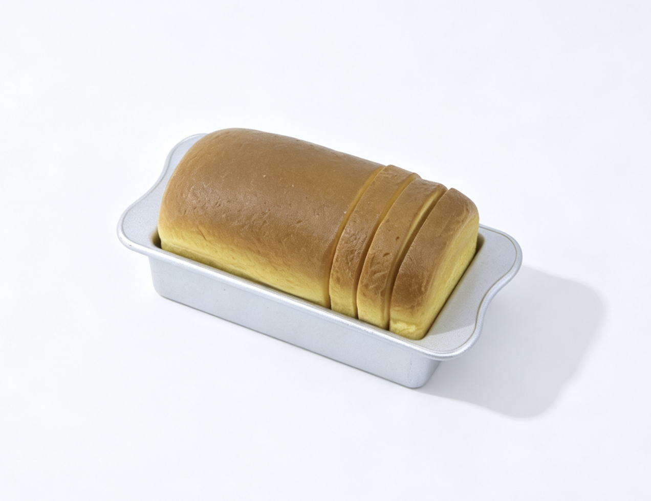 Simulated Sliced Loaf Toast with Mini Metal Baking Pan Bakery Kitchen Prop Set for 18'' doll