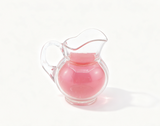 Mini Glass Pitcher Pink Drink For 18'' Doll Kitchen Accessory