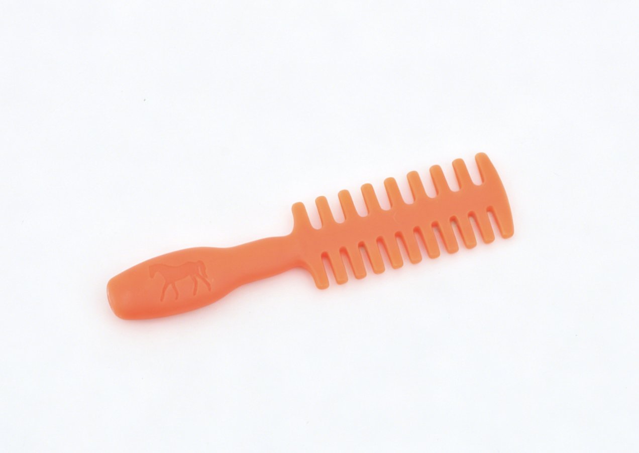 Mini Orange Plastic Horse Grooming Comb FOR 18'' DOLL | Doll Stable & Farm Care Accessory