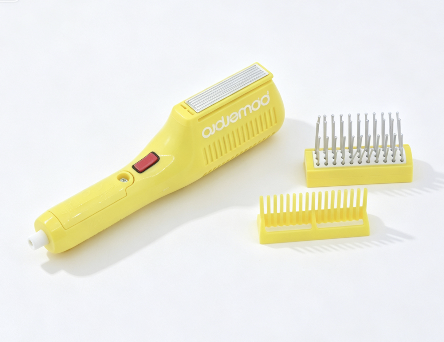 Yellow Powerpro Hair Dryer with 2 Attachments for 18'' Doll Retro 70s Groovy Bathroom Pretend Play