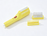 Yellow Powerpro Hair Dryer with 2 Attachments for 18'' Doll Retro 70s Groovy Bathroom Pretend Play