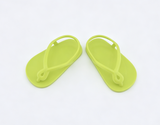 Neon Green Flip Flops with Rear Heel Strap Summer Beach Sandal Shoes for 18'' doll