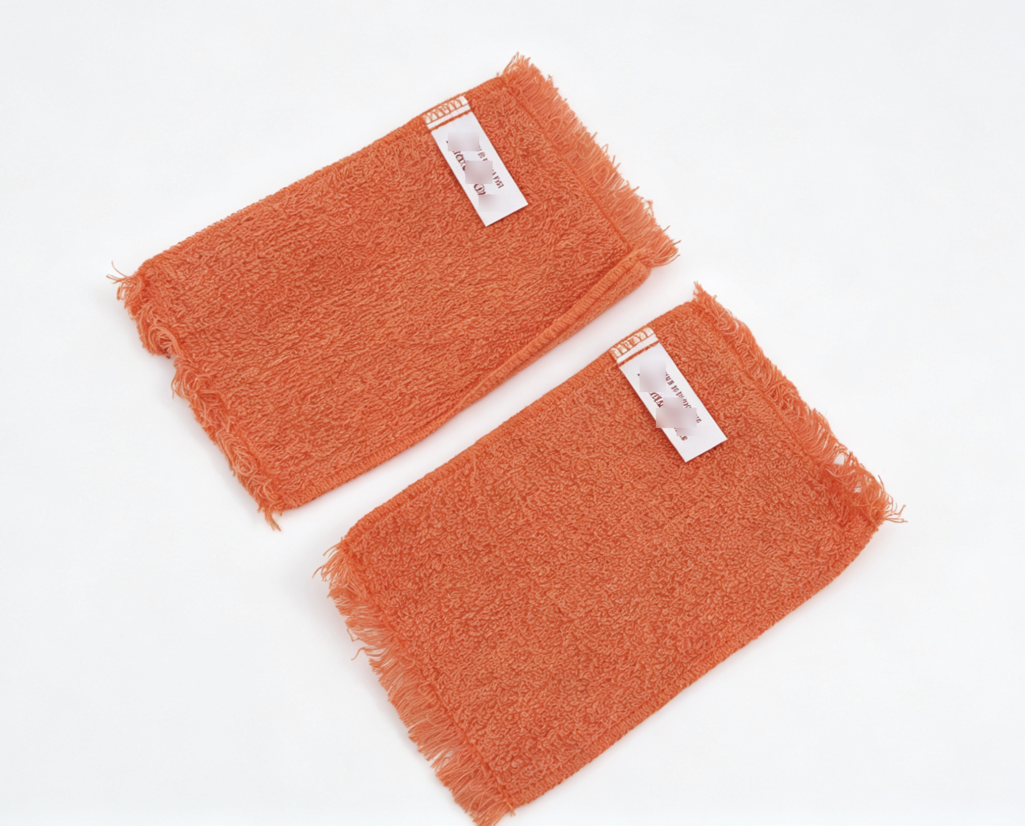 2 Pack Orange Fringe Terry Face Towels for 18'' Doll Retro 70s Groovy Bathroom Pretend Play