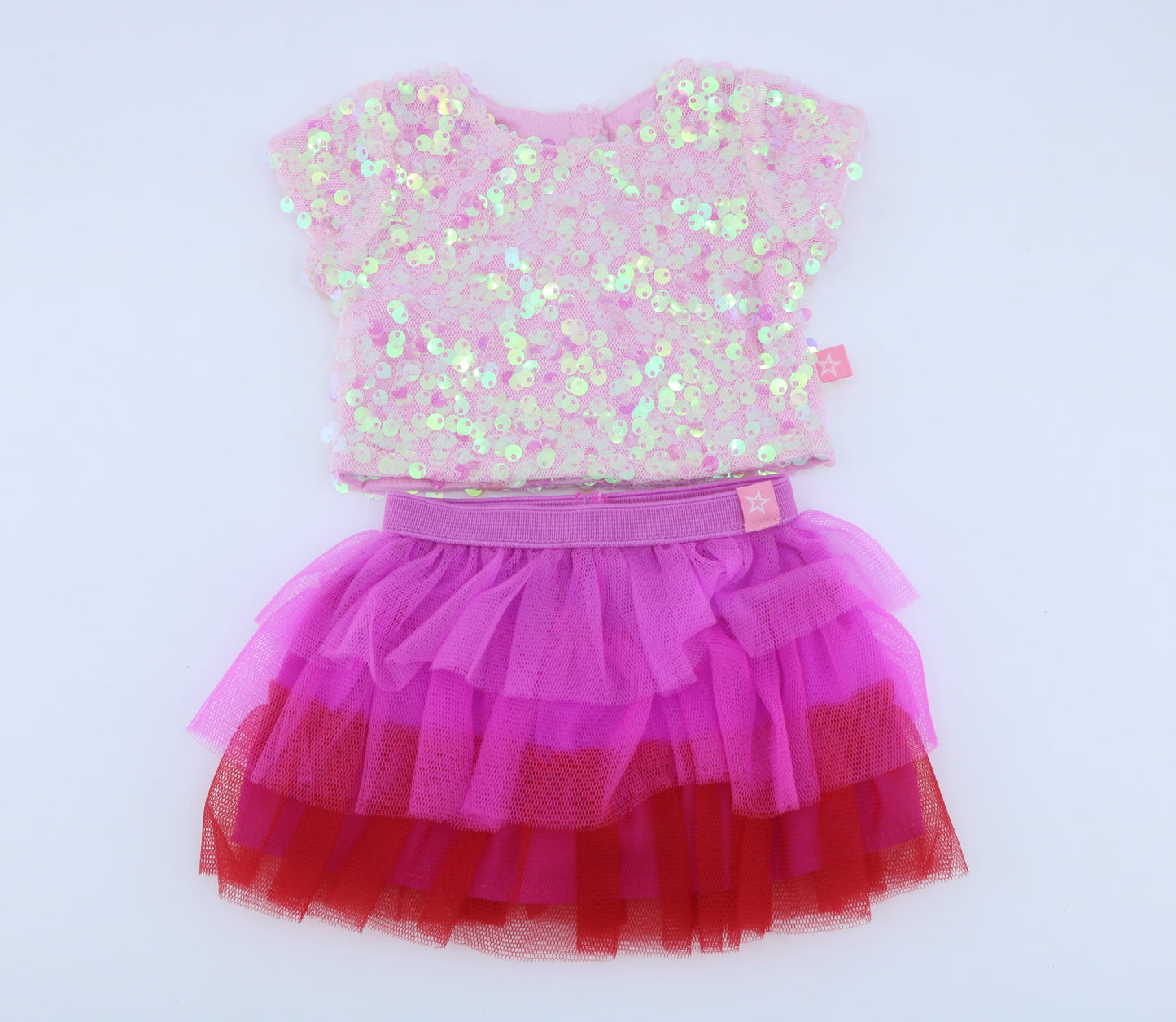American girl sparkly light-pink sequined top & skirt for 18'' doll AG Star Stylist Closet
