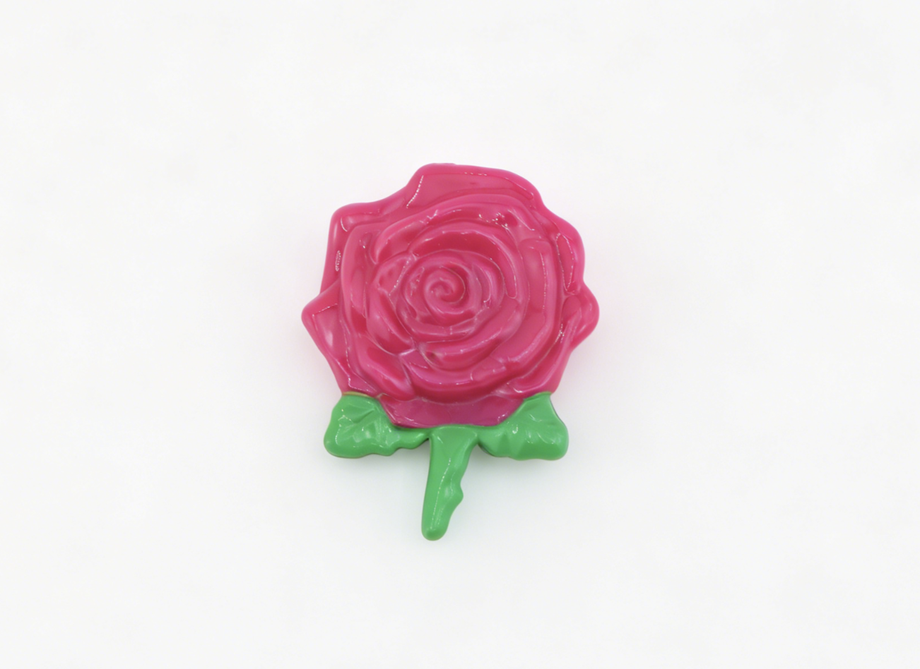 Glossy Pink Mini Rose Flower Pretend Decor Prop FOR 18'' DOLL | Doll Scene & Hair Accessory Supply