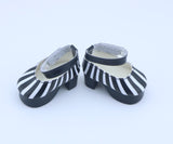 Authentic American Girl Black & White Striped Platform Mary Jane Heels for 18'' Doll shoes