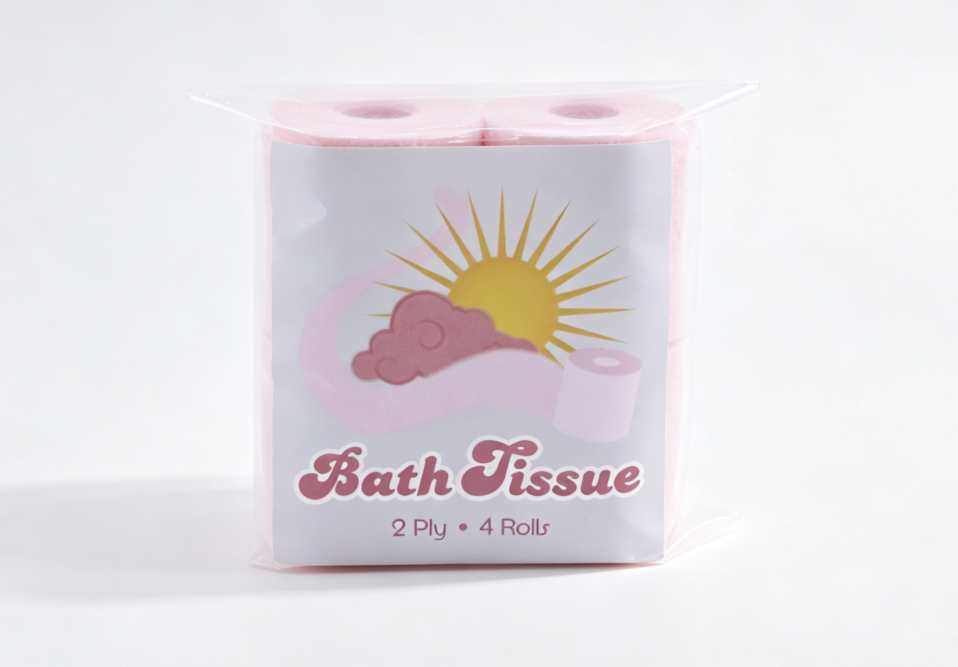 4 Rolls Mini Pink Bath Tissue Toilet Paper Prop for 18'' Doll Retro Groovy Bathroom Pretend Play