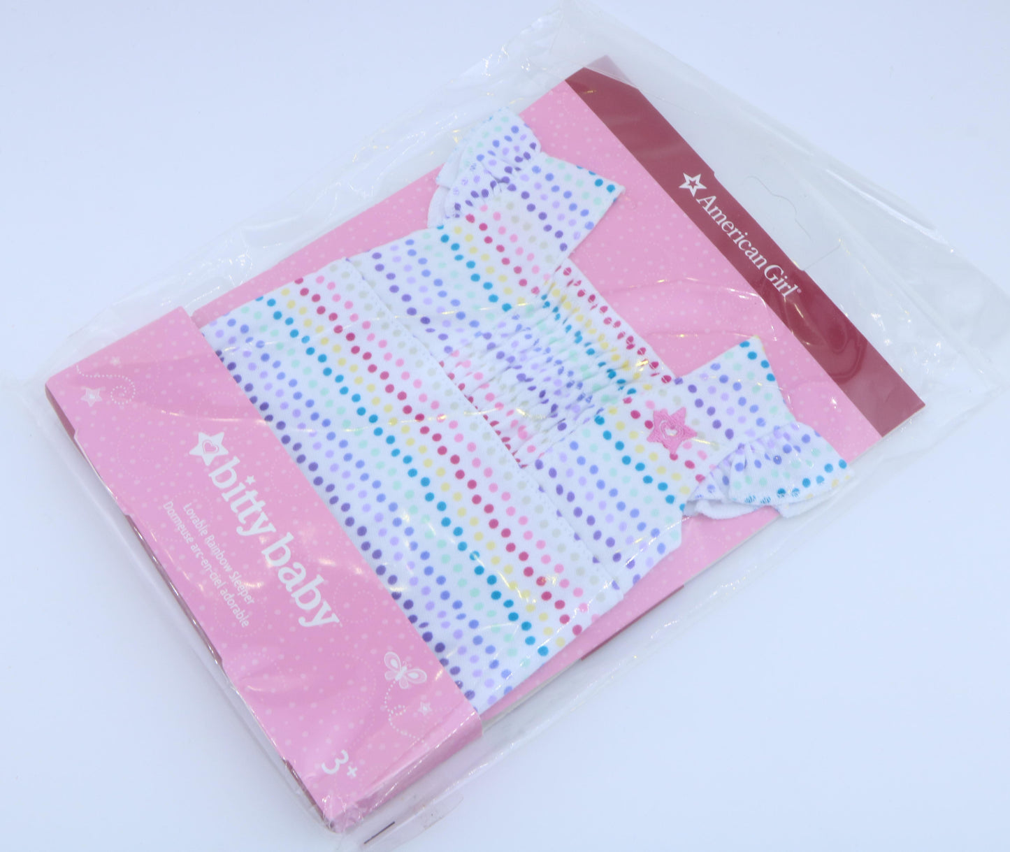 American Girl Bitty Baby Rainbow Dot Sleeper Outfit – For 15" Bitty Baby Dolls