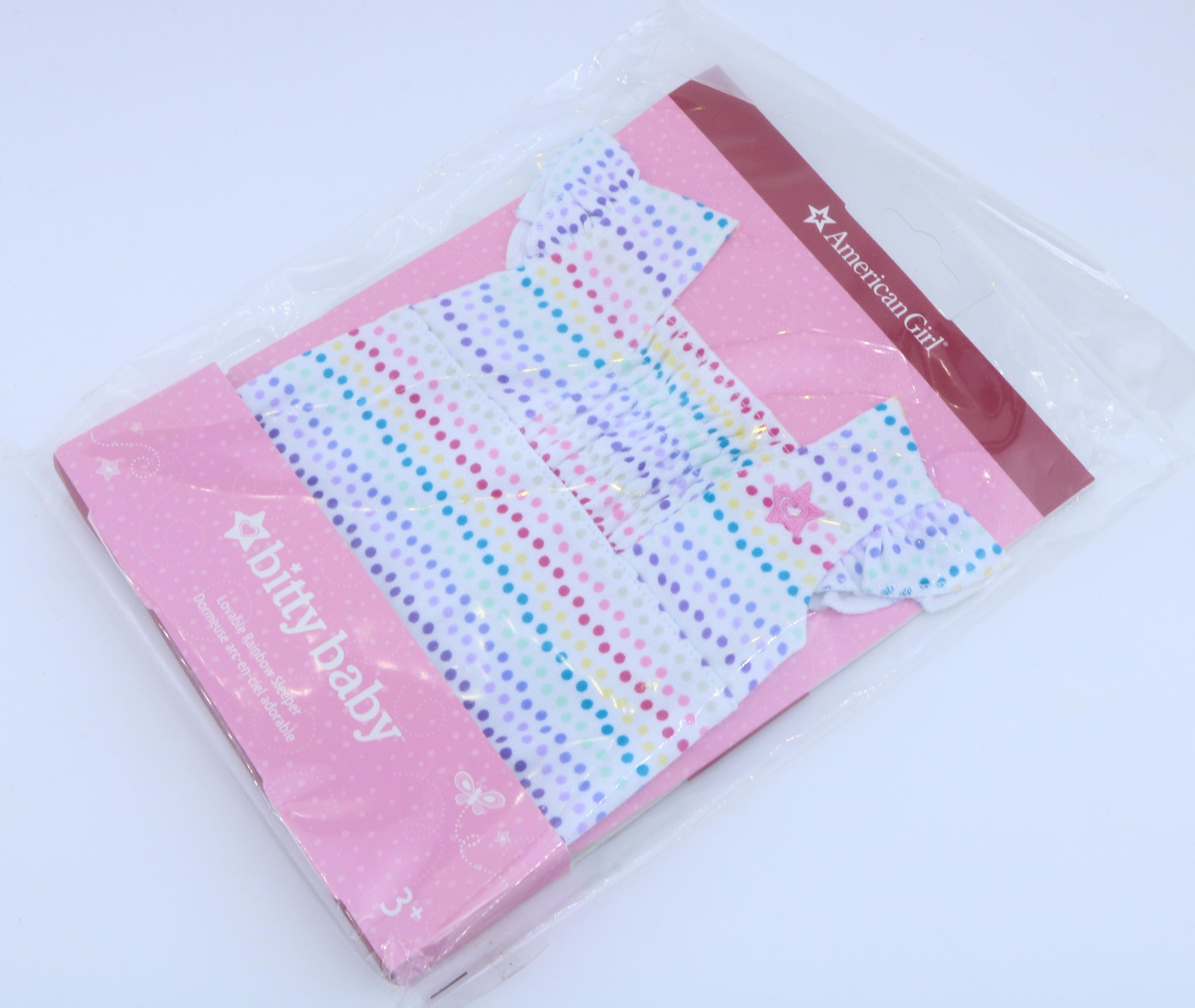American Girl Bitty Baby Rainbow Dot Sleeper Outfit – For 15" Bitty Baby Dolls