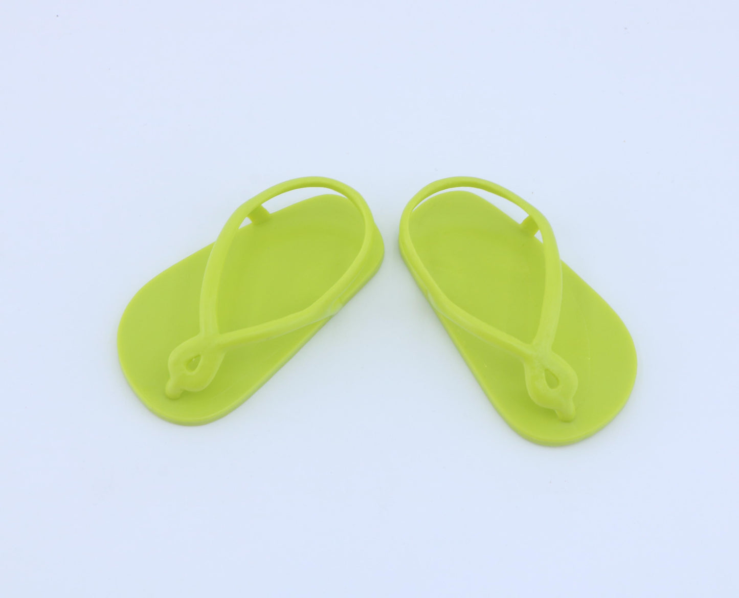 American Girl Neon Green Flip Flops with Heel Strap for 18'' Doll Shoes