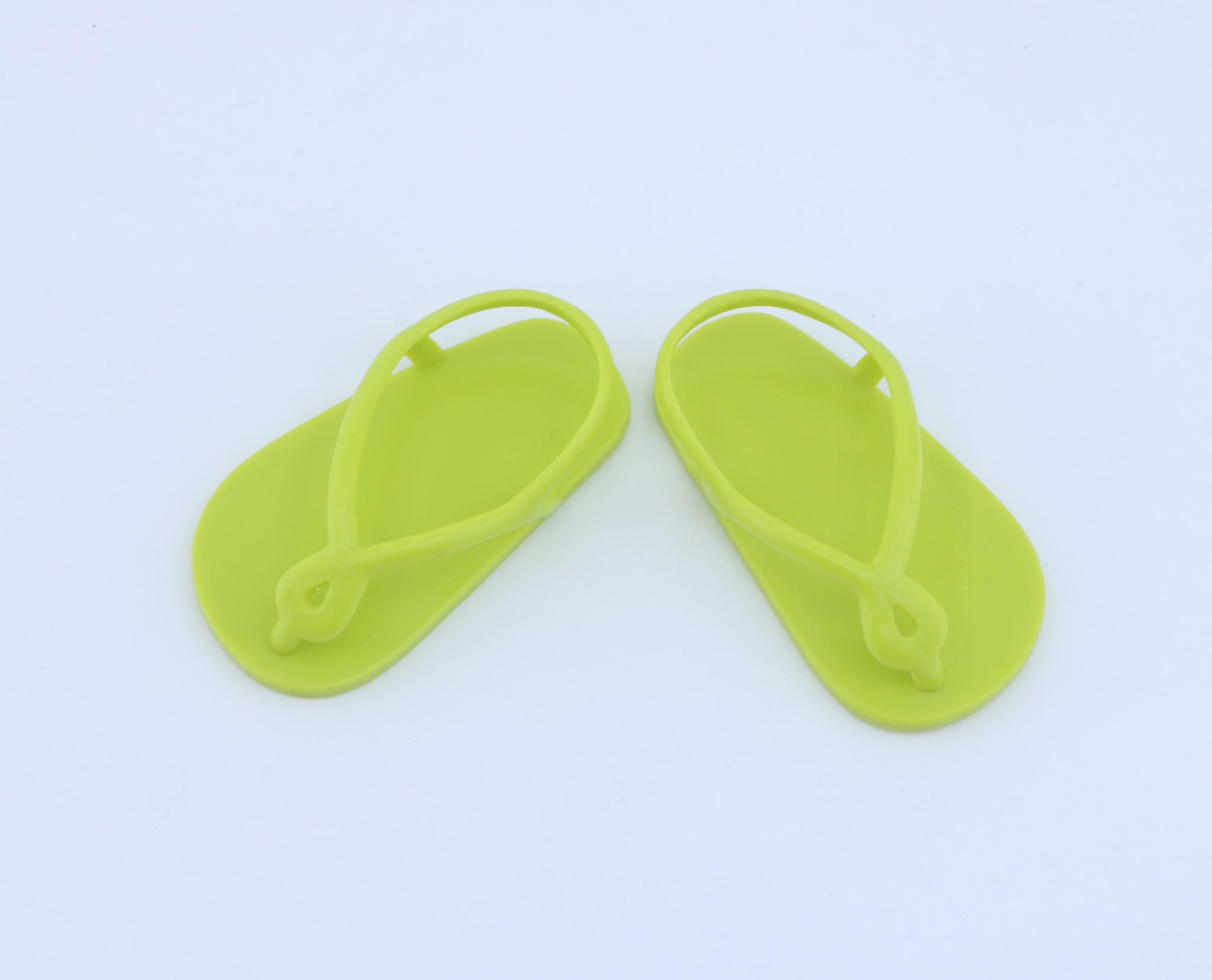 American Girl Neon Green Flip Flops with Heel Strap for 18'' Doll Shoes