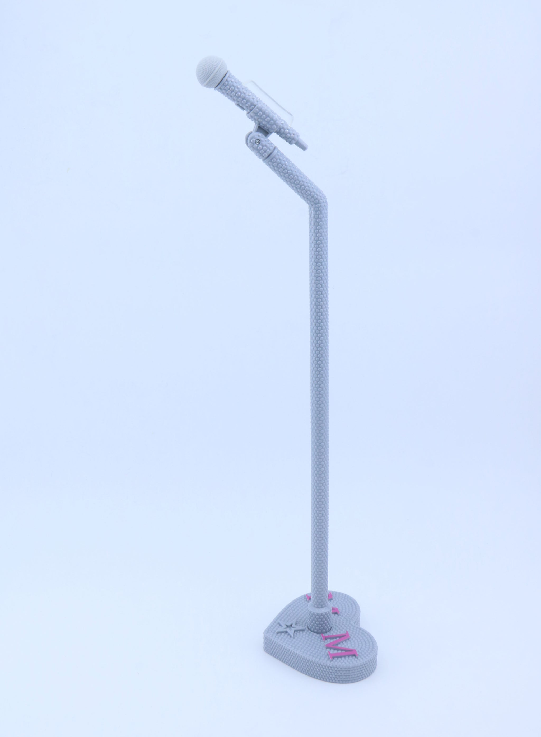American Girl Gray Heart Base Microphone Stand With Extra Mic – For 18" Dolls