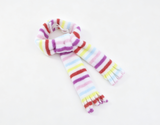 Rainbow Striped Fleece Scarf Cold Weather Accessory for 18'' Doll Winter Warm Dress Up Play