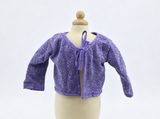 American Girl Isabel Hoffman Purple Sparkle Tie Front Cardigan - From Year 2000 Millennium Outfit Set For 18" Dolls
