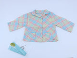 American Girl Pastel Plaid Pajama Set With Satin Headband - For 18" Dolls