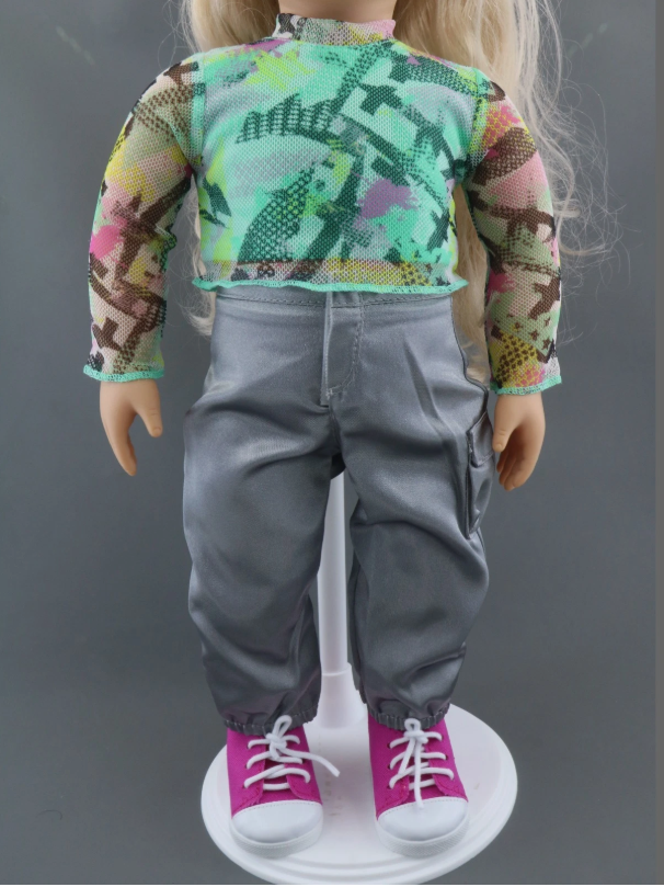 Kavi Meet Outfit Shirt & pants & shoes Set for 18'' doll
