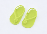 Neon Green Flip Flops with Rear Heel Strap Summer Beach Sandal Shoes for 18'' doll
