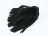 Dark Tea Brown Straight Long Wig With Bangs For 14'' Fashion Girl Doll | Synthetic Doll Replacement Hair Accessory