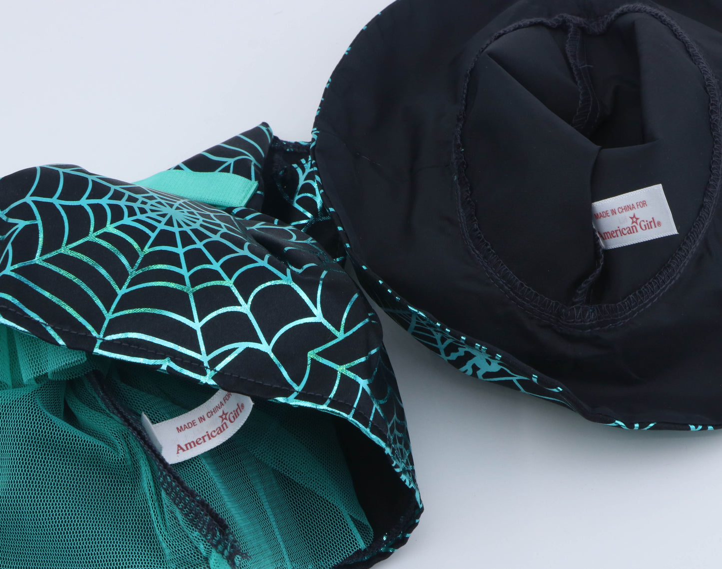 American Girl Teal Spider Web Witch Outfit Dress & Hat Set - For 18" Dolls