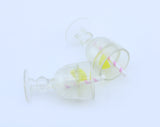 American Girl Pair of Clear Stem Lemonade Goblets With Lemon Slice & Striped Straw – For 18" Dolls