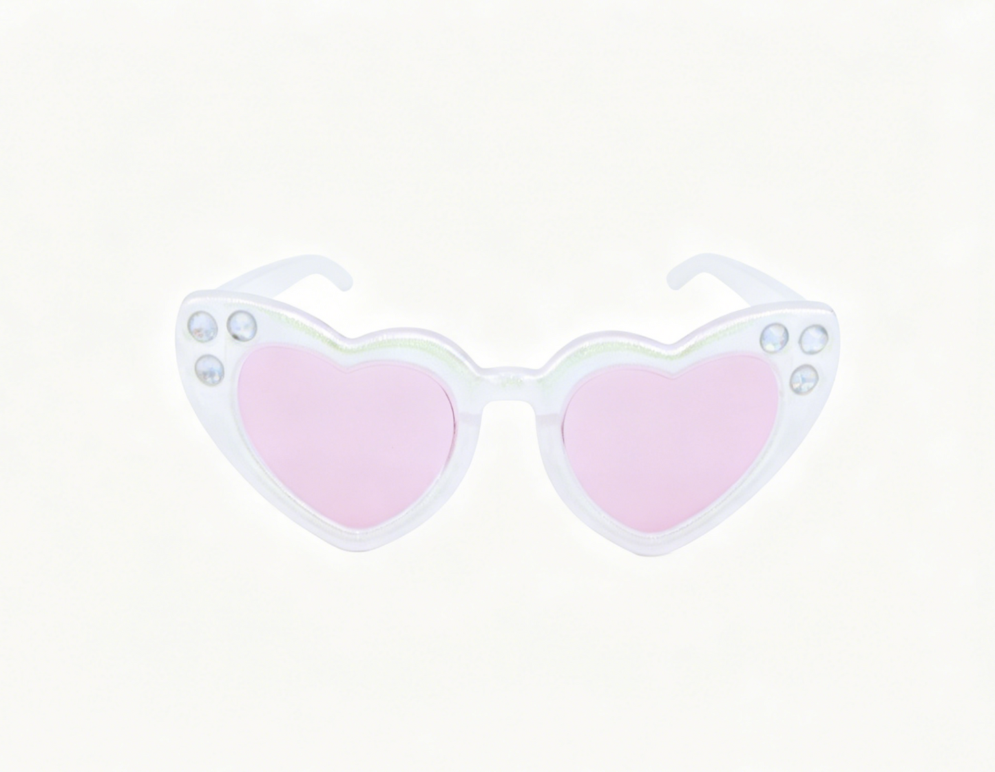 American Girl Limited Edition White Glitter Rhinestone Heart Sunglasses for 18'' Doll