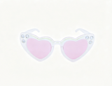 American Girl Limited Edition White Glitter Rhinestone Heart Sunglasses for 18'' Doll