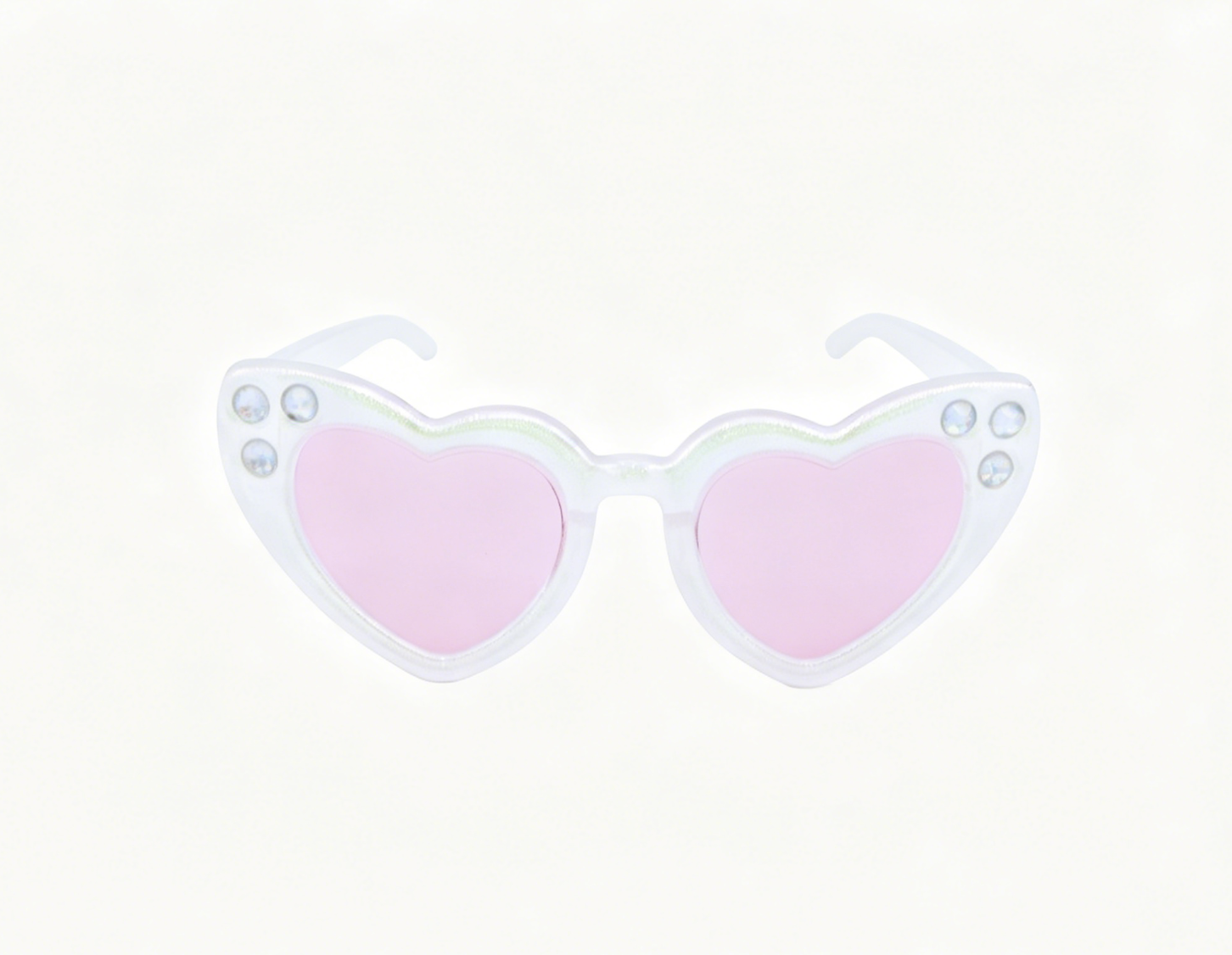 American Girl Limited Edition White Glitter Rhinestone Heart Sunglasses for 18'' Doll