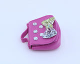 Authentic American Girl Pink Handbag with Glitter Bow & Rhinestones for 18'' Doll Accessories