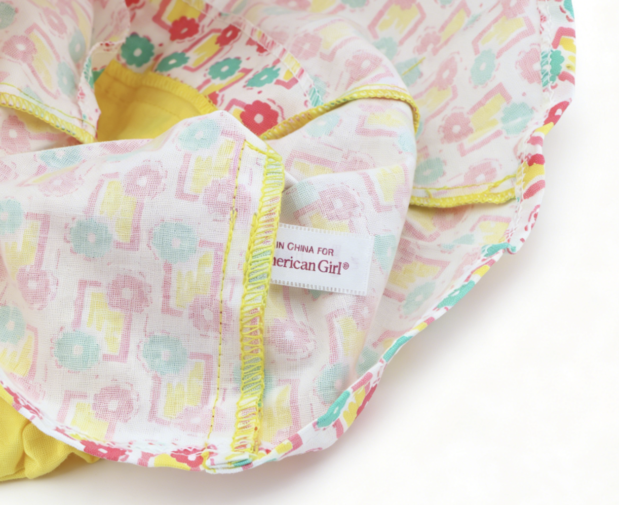 American Girl Yellow Floral Print Dress for 18'' Doll