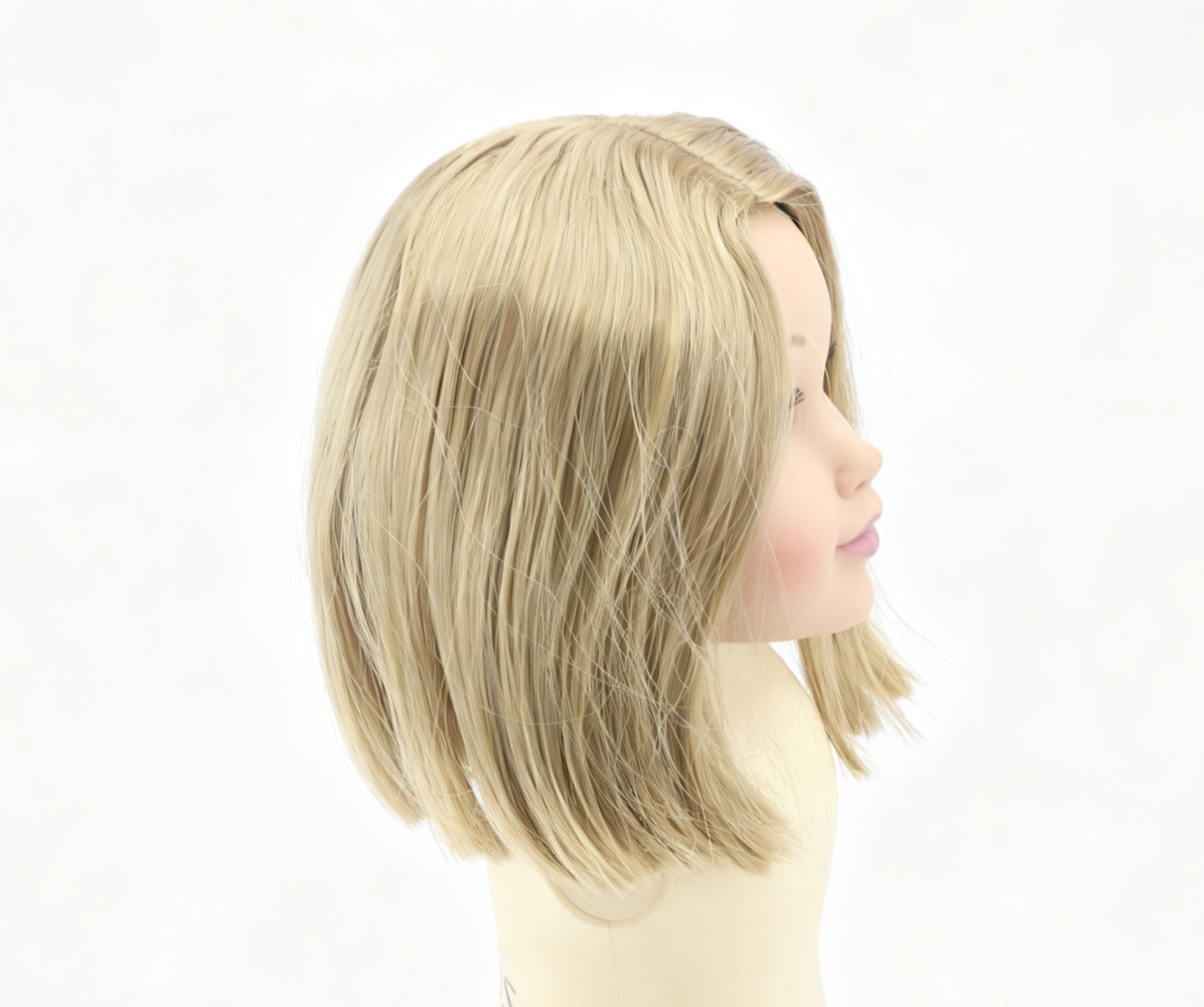 Light Blonde Straight Bob Wig For 18'' Fashion Girl Doll | Synthetic Doll Replacement Hair Accessory