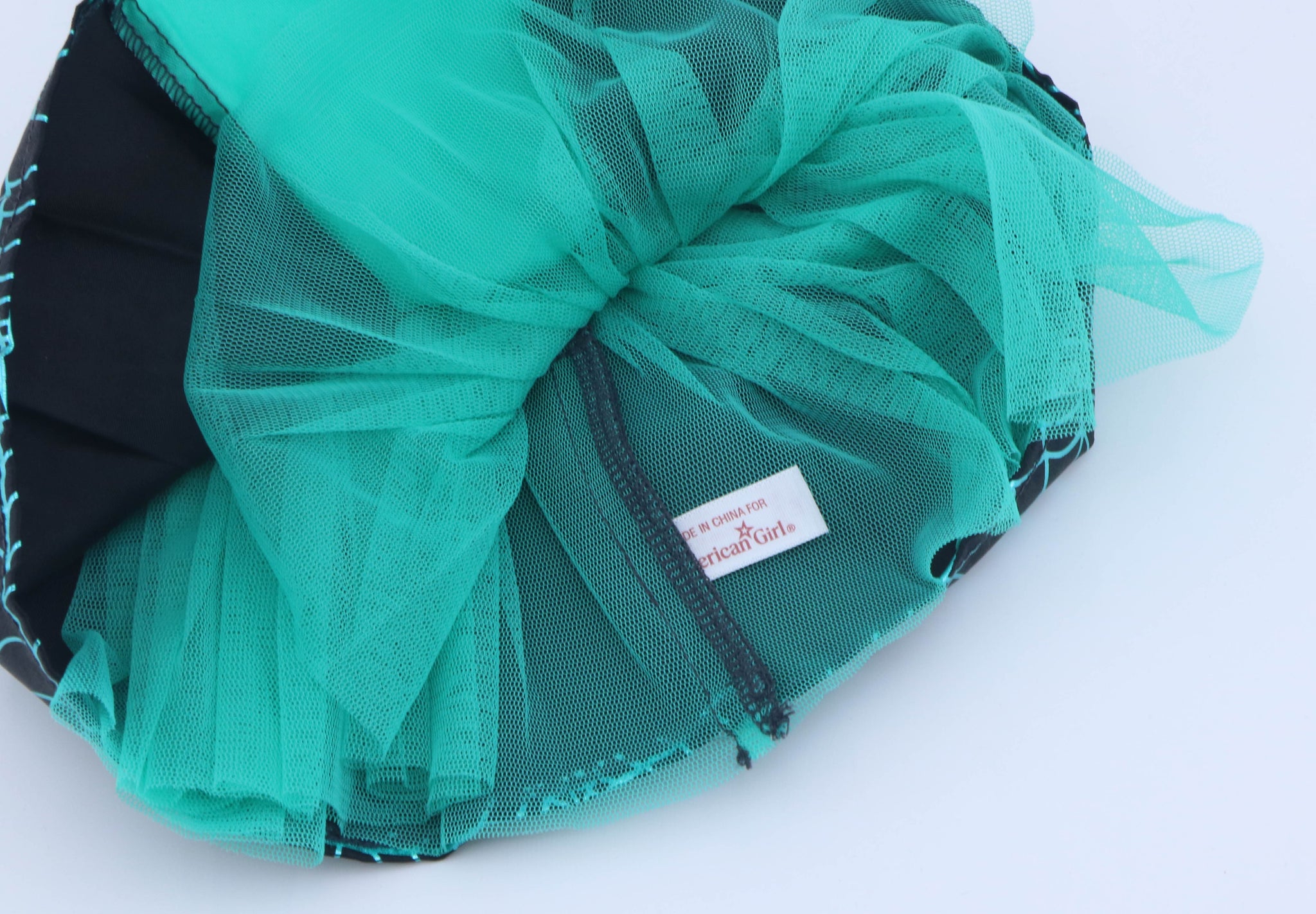 American Girl Black & Teal Spider Web Halloween Dress for 18'' Doll