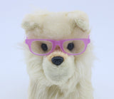 American Girl Matte Pink Rectangular Pet Dog Glasses Accessory For 18'' Doll Pet Puppy