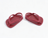 Red Plastic Flip Flop Sandals Mini Summer Beach Footwear Accessory for 18'' Doll Dress Up Play