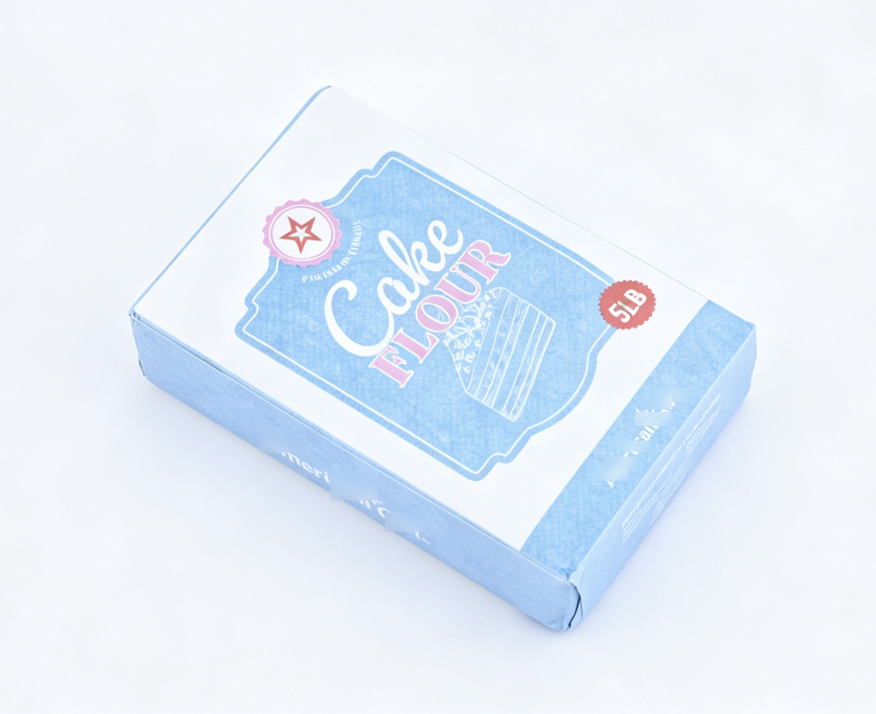 Mini 5LB Cake Flour Paper Box Baking Prop for 18'' Doll Kitchen Bakery Pretend Play
