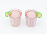 American Girl Pink Drink Cups with Lime (Set of 2) FOR 18'' DOLL