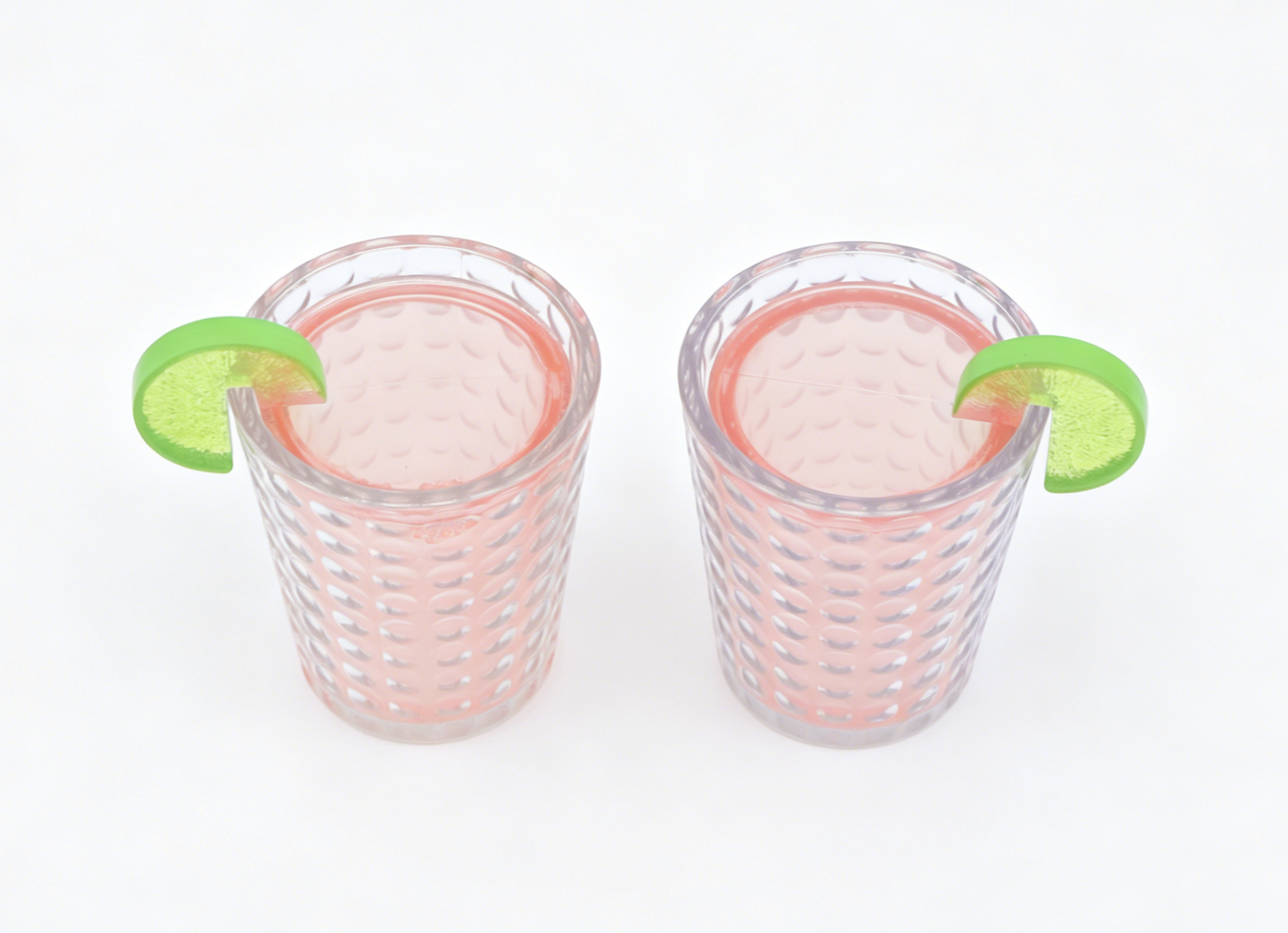American Girl Pink Drink Cups with Lime (Set of 2) FOR 18'' DOLL