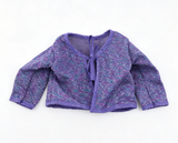 American Girl Isabel Hoffman Purple Sparkle Tie Front Cardigan - From Year 2000 Millennium Outfit Set For 18" Dolls
